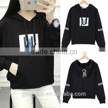 OEM fashion custom blank pullover women's hoodies wholesale