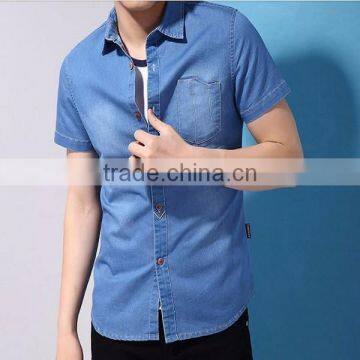 washed mens casual jeans dress shirt,casual clothes 2015 summer trend tshirt,jeans men shirt