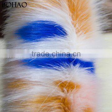 Pretty Nice Looking Colorful Knitted Faux Fur Fabric photo-3