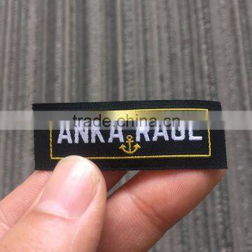 2017 Custom High Density Damask Woven Labels for Garments