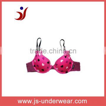 js-184 Beautiful Young girls cute bra with printing heart (Accept OEM)