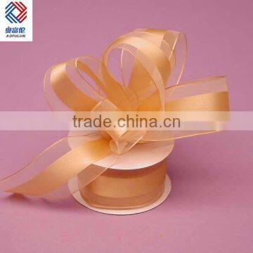 High Quality Satin Middle Sheer Wired Organza Ribbon