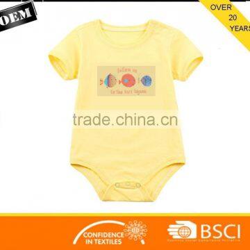 Newborn Clothes Short Sleeve Infant Product Cotton Baby Romper With Printing photo-5
