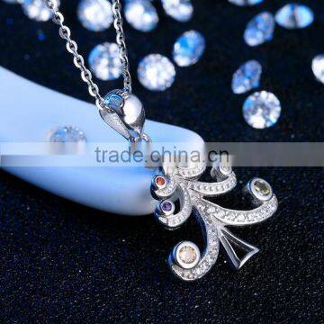 New Arrival Christmas Gifts Handmade Half Pave Setting Christmas Tree 925 Sterling Silver Pendant for Girls ,ladys photo-3