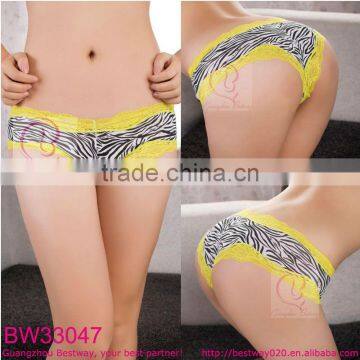 Sex picture of fancy zebra panty with lace in apparel sex costume fashion products