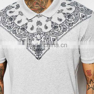 Custom Jersey Polo Bandana Print Polo Shirt PS0119A