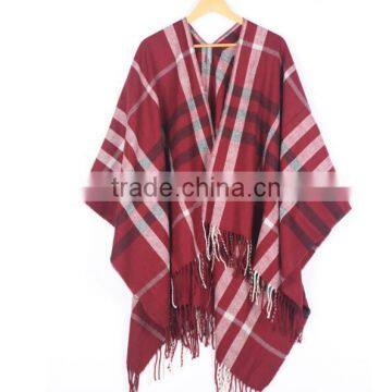 new wholesale big sizes ladies tartan plaid shawls