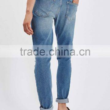 Women Acid Wash Detailed Ripped Out Ladies Jeans Denim Jeans Top Design Pant Trousers photo-4