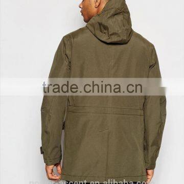 2016 Men's Mid-long Jeans Parka in Bonded Nylon photo-3