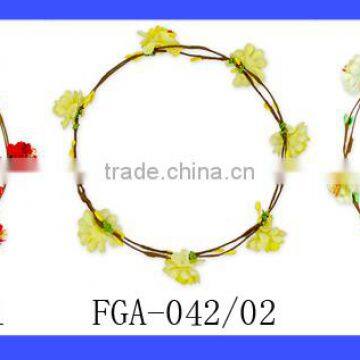 Boutique Remake Photo Props Plain Color Floral Crown Hair Accessory Wedding Headband Flower Princess Garland For Kids