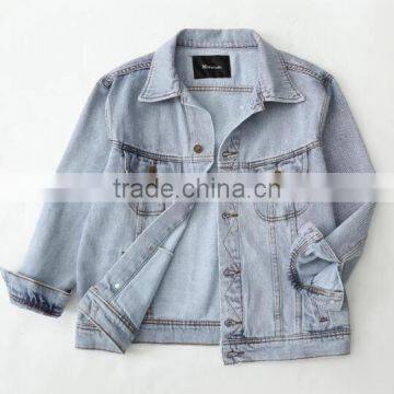 Runwaylover 5279 Hot Sale 2017 New Design Washing Denim Jacket photo-2