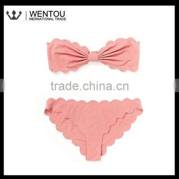 Personalized Scalloped Bandeau Bikini photo-2