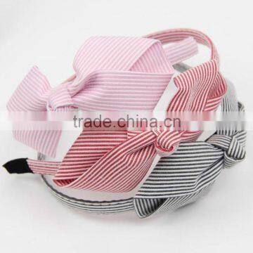 Hot Sale Stripe Knot Hairbands Oversized Bow photo-3