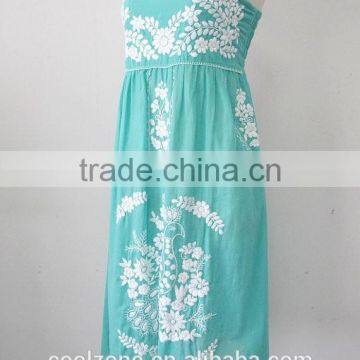 Fashion Strapless Embroidered Mexican Dress Wholesale Mexico Clothing photo-5