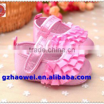 Princess series ribbon flower baby girl's shoes