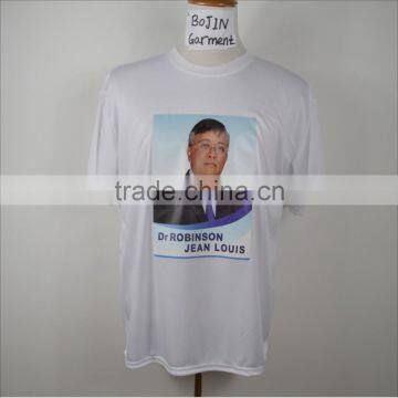 Custom Cheap Polyester Election t Shirt With Face Heat Tranfer Printing