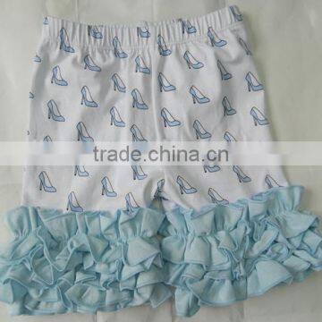 Factory price wholesale Summer stripe ruffle baby harem pants girls' fashion shorts series