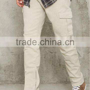 Latest Design Casual Men Custom Pocket Twill Cotton Autumn Plain Cheap Cargo Pants photo-2