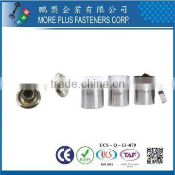 Taiwan Stainless Steel 18-8 Chrome Plated Steel Nickel Plated Steel Copper Brass for Tea Canister Special Rivets photo-2