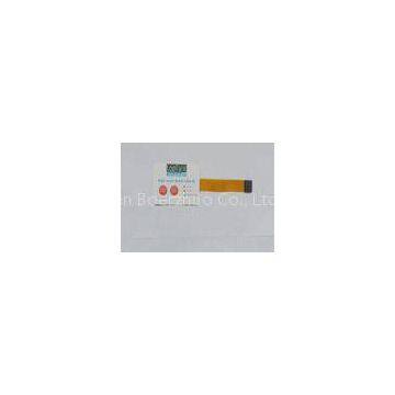Flexible PCB LED Single Membrane Switch , Custom Push Button PVC Membrane Overlay