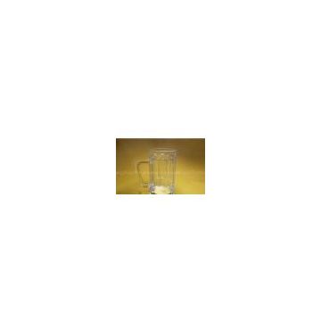 400ml pressed, Blown,  Machine made Beer Clear Glass Cup With Handle