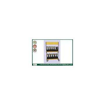 Foldable steel rolling tire storage rack for warehouse stacking rack