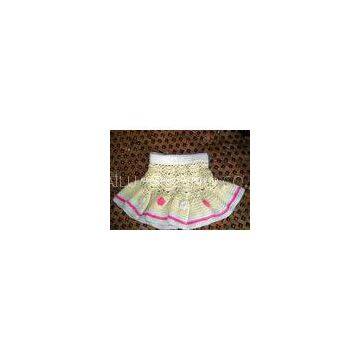 Warm Yellow Handmade Crochet Dress , Crochet Baby Girl Dress High Waist Skirt