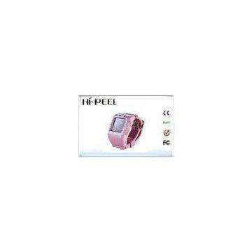 Pink Smart GSM wrist watch phone With Built-in 2.0MP Camera