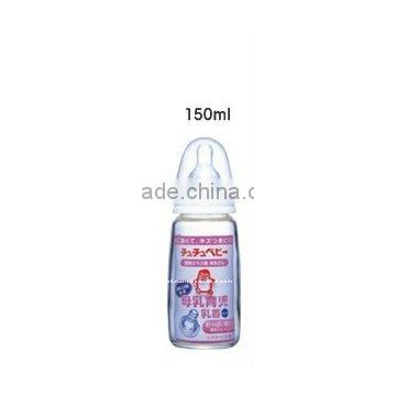 Japan Feeding Bottle Glass with Silicone Training Teat 150ml Wholesale