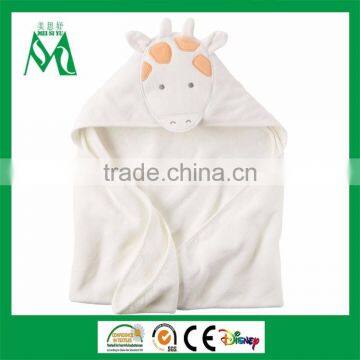 Cotton kids pajamas giraffe design hoodie bath towel wholesale