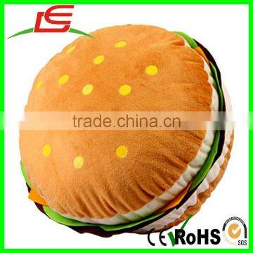 Cute Round Hamburger Throw Soft Stuffed Plush Toy Pillow