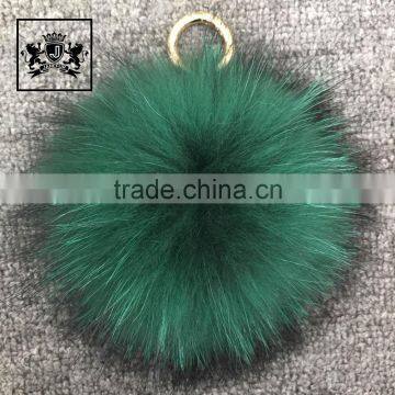 Colorful beautiful keyring fur pompon ball accessories keychain