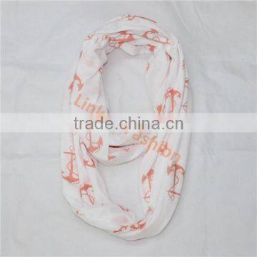 Wholesale fashionable anchor infinity scarf robe cachecol,bufanda infinito,bufanda