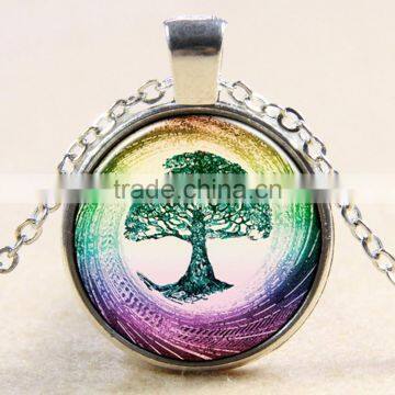 XP-TGN-LT-110 Best Price Diy Image Glass Cabochon Mandala Time Gemstone Necklace For Gift photo-1