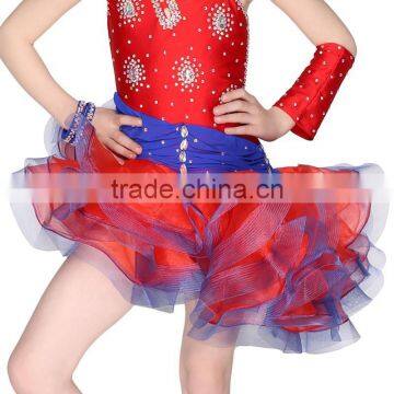 Girls Kids Latin Dance Costumes Red Stage Dance Wear For Child photo-6