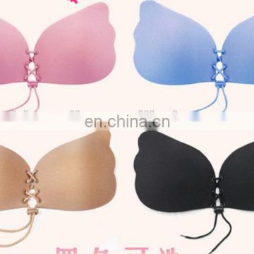 Sexy Push Up Bra Silicone Lace Up Invisible Strapless Bras for Women