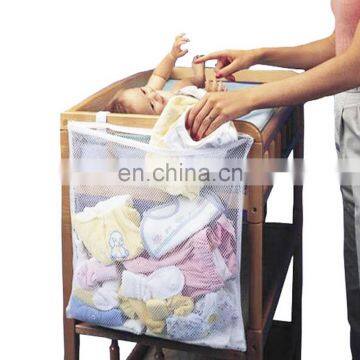 Breathable Mesh Nursery Diaper Organizer Storage Bag Bedside Caddy for Baby Crib