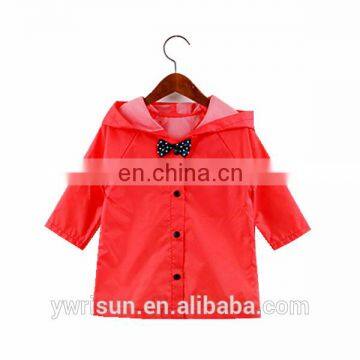 Trendy Girls Waterproof Raincoats Children Nylon Custom Rain Coat For 1-10 T