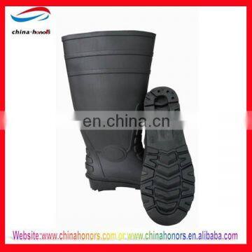 industry safety pvc work boots/steel toe insert steel plate safety boots