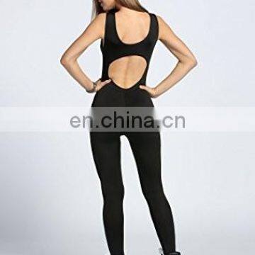 Yoga Dance Sports Jumpsuit Sleeveless Backless Gym Tracksuit Mesh Playsuit photo-2