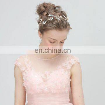 Wedding Accessories Enchanted Floral Opal Rhinestone Regal Reverse Hair Vine and Earring Set Headpiece Prom Halo Women Headpiece photo-5