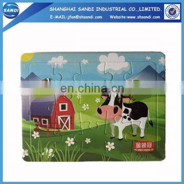 Promotional full color printed custom paper puzzle