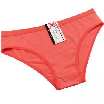 Yun Meng Ni Sexy Underwear Plain Colors Bikini Briefs Breathable Cotton Panties For Women photo-3