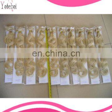 Hot sale factory cheap price high quality 100% human remy plastic bags for hair extensions