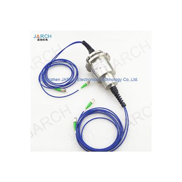 JARCH 12mm IP54,IP66,IP68 Double Channel FORJ / Fiber Optic Rotary Joint Cable Joint With Stainless Steel House