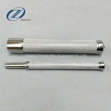 stainless steel 304/316/316L sintered filter element/sintered filter tube for liquid filtration