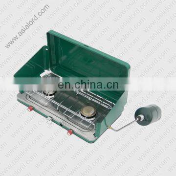 2015 Outdoor BBQ Two Burner Camping Stove China Supplier