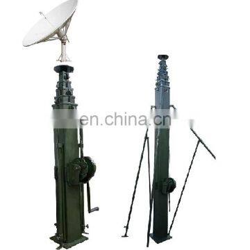18m to 20m Telescoping Manual Winch Mast for Microwave Antenna With Rotating Base photo-2