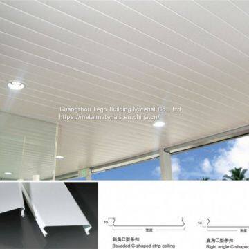 Original Ecological Wood Grain Shaped Aluminum Buckle Ceiling Airport