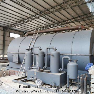 Batch waste rubber plastic tyre pyrolysis plant for getting fuel oil